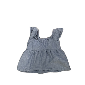 4/20$ CARTER’S Denim Top With Back Bow/Peephole design Size 24 months